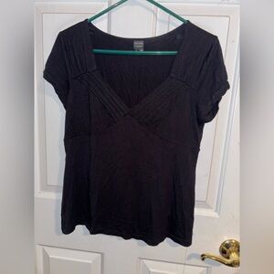 Nicole by Nicole Miller Black Stretchy T-Shirt